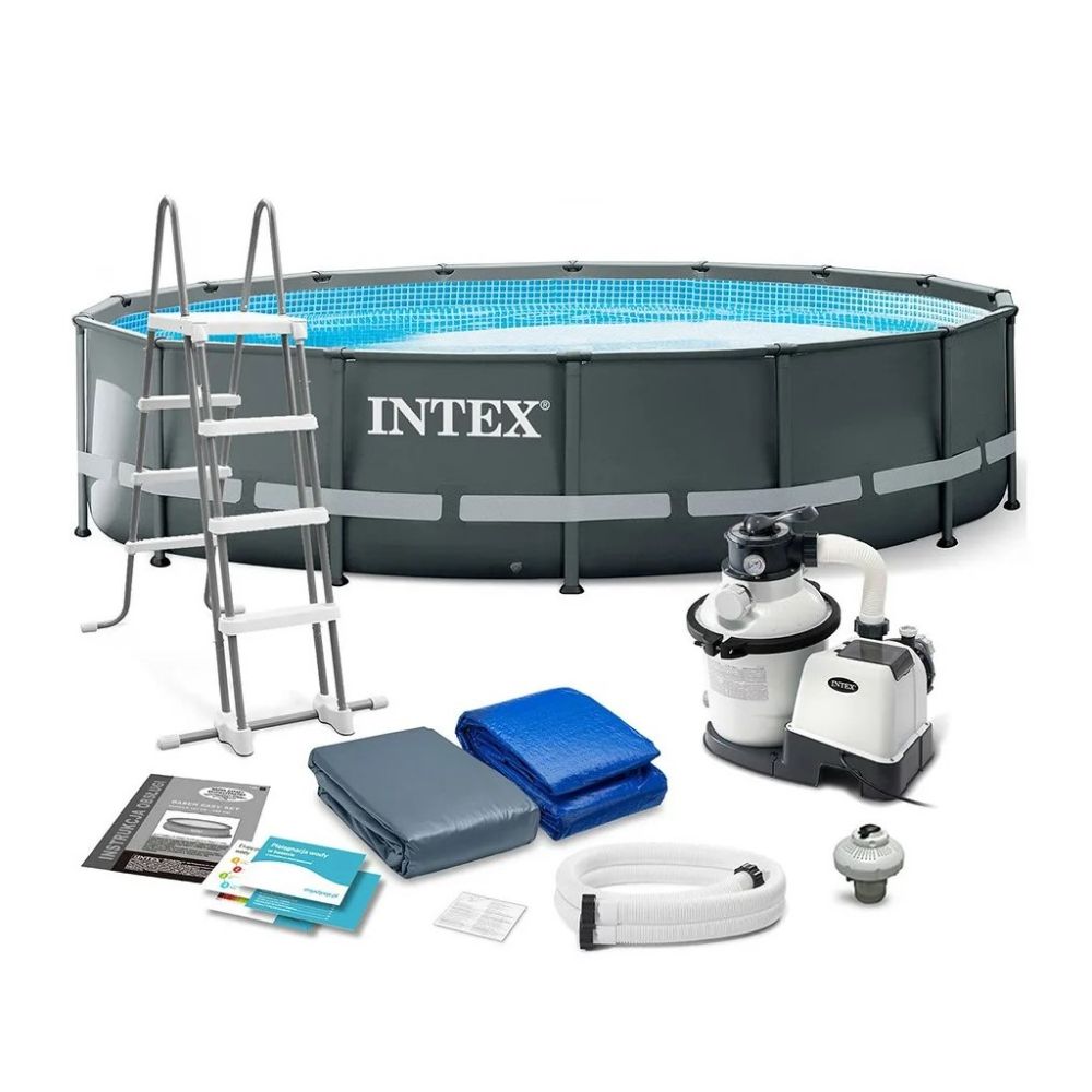 Бассейн каркасный круглый 488х122см,19156л, пес.ф.-н 4500л/ч серии Ultra, Intex
