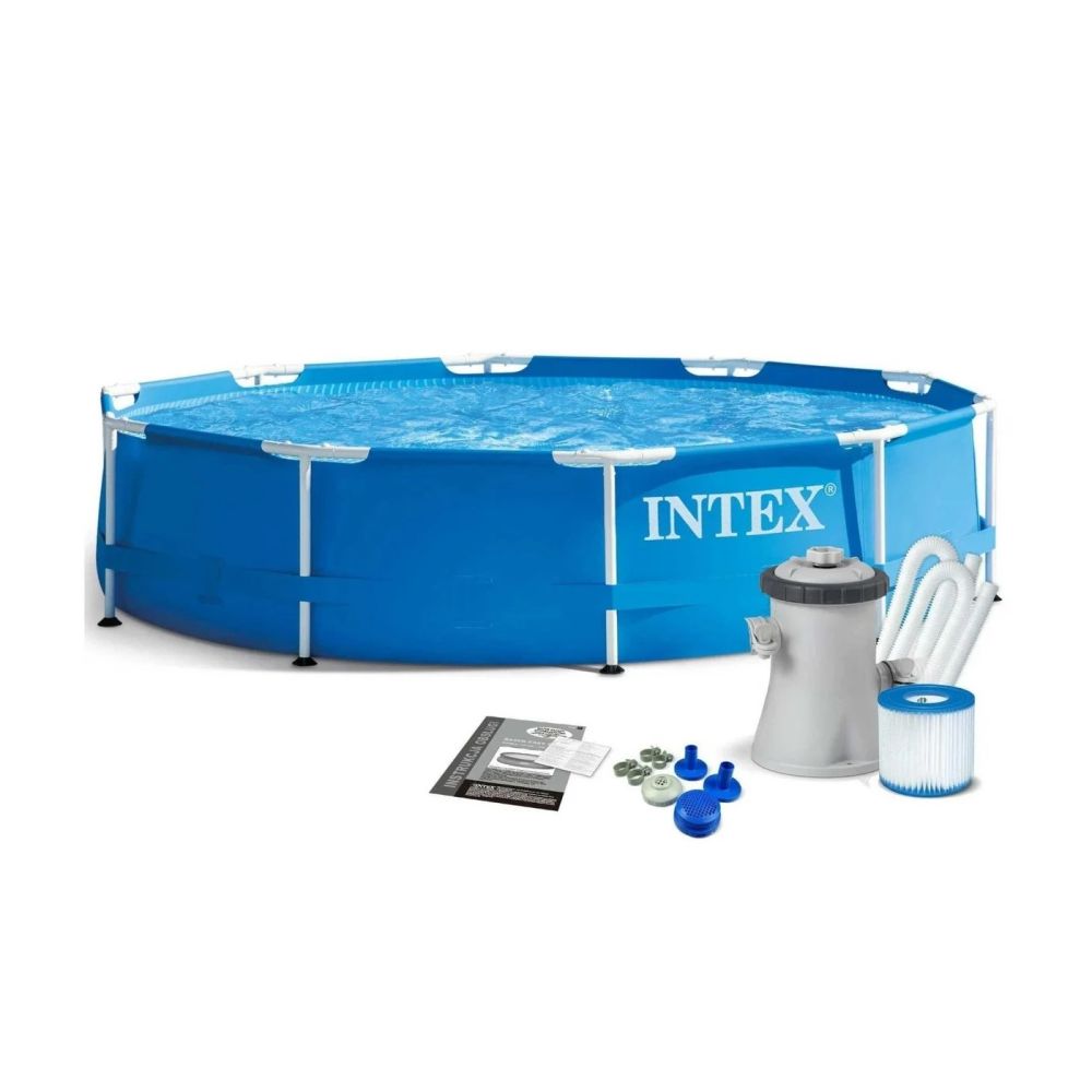 Бассейн каркасный круглый 305х76см 4485л, ф.-н.1250л/ч серии Metal Frame Pool Intex