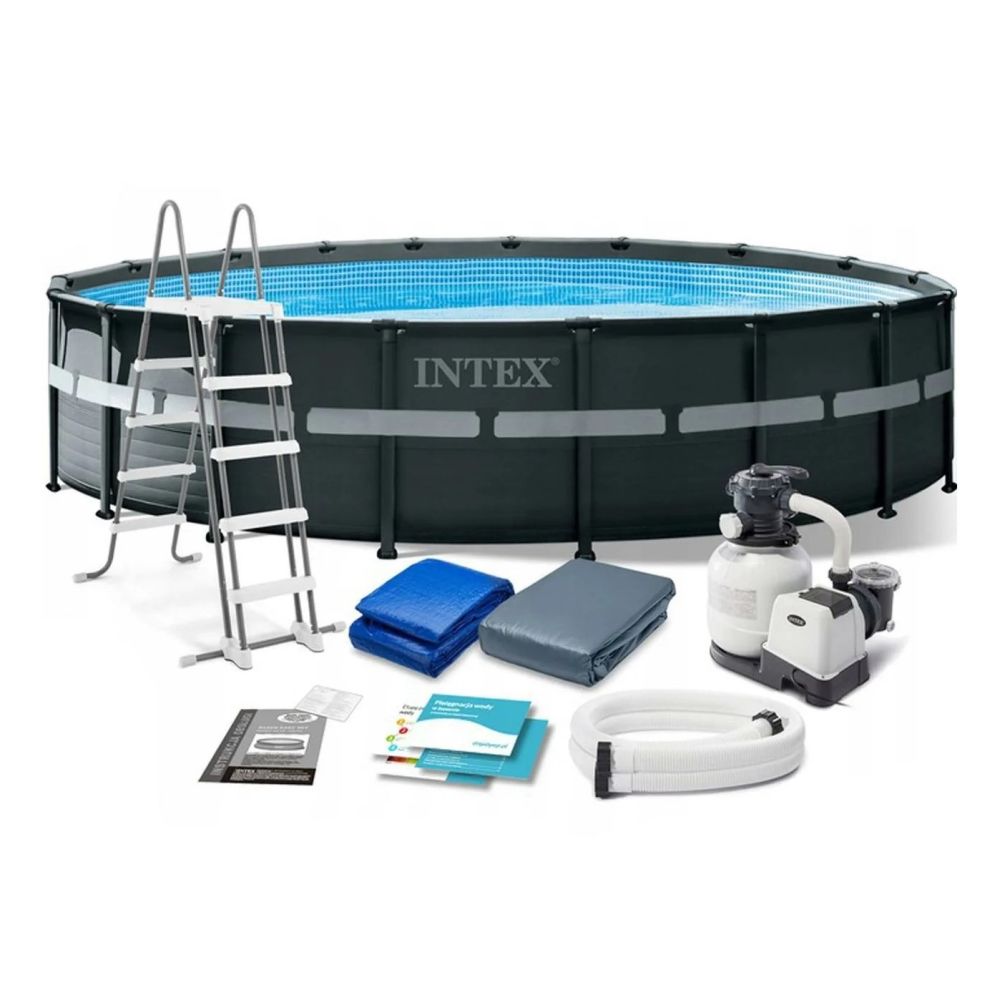 Бассейн каркасный круглый 549х132см 26423л, песоч. ф.-н. 7900л/ч серии Ultra 26330 Intex