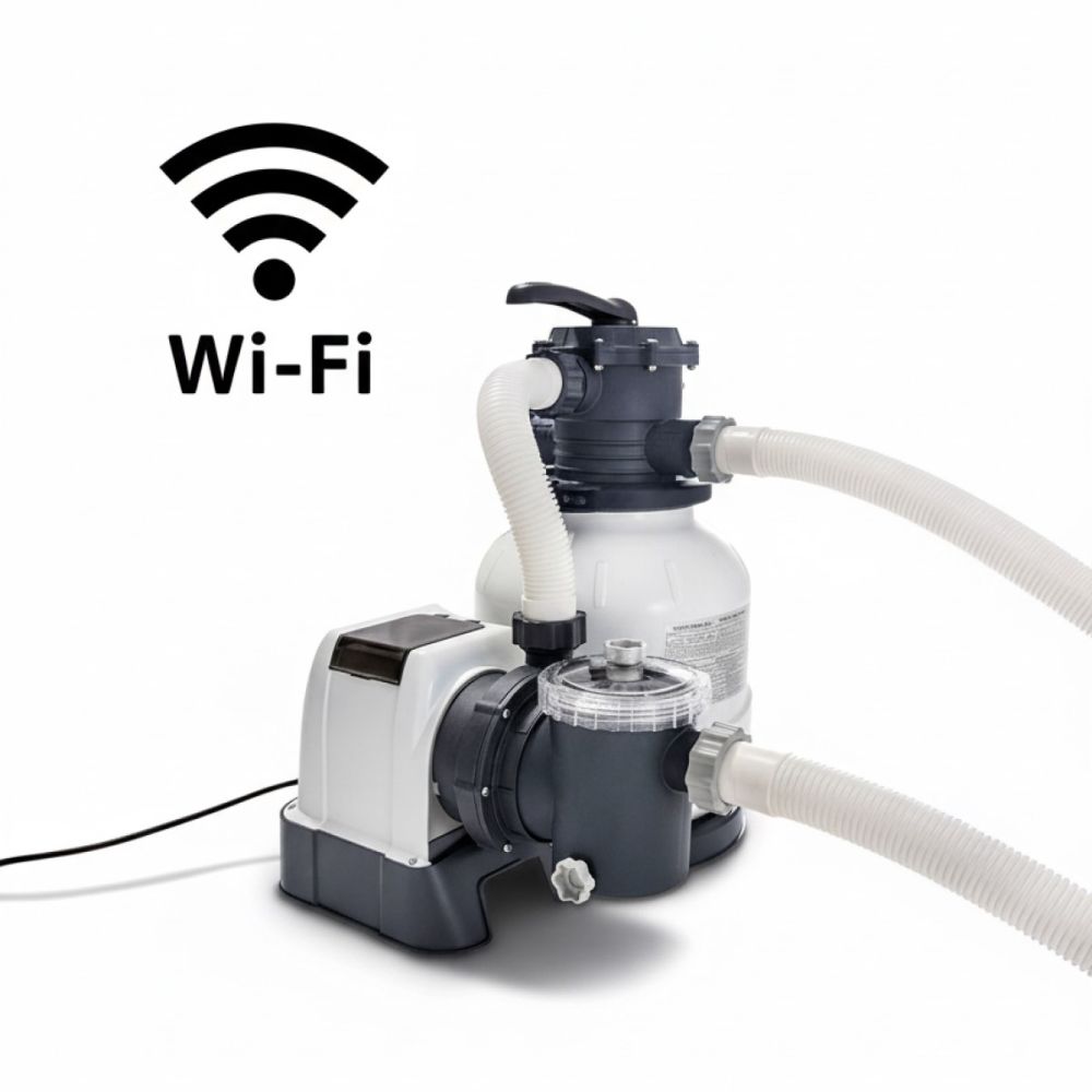 Насос песочный фильтрующий для воды, произв-ность 6000 л/ч с WiFi